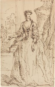 立っている女性の肖像 作： John Vanderbank