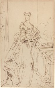 立っている女性の肖像 作： John Vanderbank