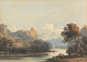 遠くに塔が見える風景 作： John Varley