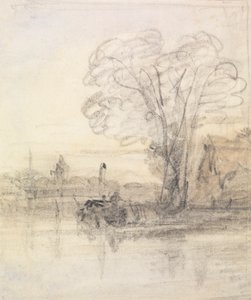 Árvores pendendo sobre um rio 作： John Varley