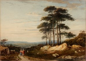 風景、1835年。 作： John Varley I