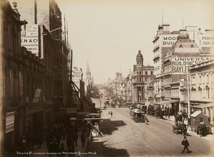 コリンズストリート、メルボルン、1880年頃 作： John W. Lindt