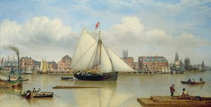 ハンバーからのハル、1837年頃（油彩・カンヴァス） 作： John Ward