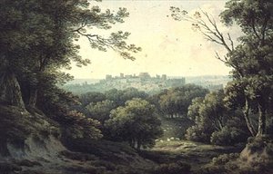 ウィンザー城の遠景 作： John Warwick Smith