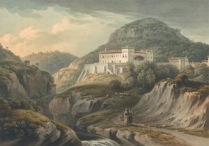 サレルノ近郊のヴィエトリ修道院 作： John Warwick Smith