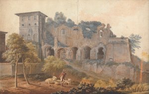 ローマのキャンプ ヴァチーニオで 作： John Warwick Smith