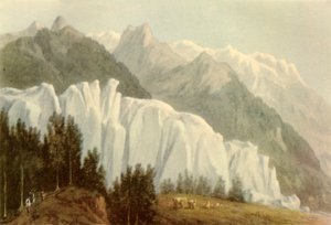 シャモニーのボソン氷河」、1786年、1946年  