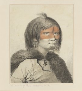 27：キャプテンクックの最後の航海を描いた一連の水彩画からのウィリアム王子の女の音、c.1773-84 作： John Webber