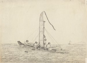 Uma canoa à vela de Otaheite 作： John Webber