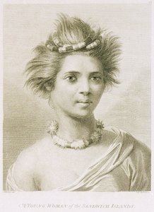 サンドウィッチ諸島の若い女性 作： John Webber