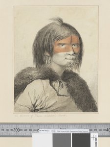 F.27 プリンス・ウィリアムズ・サウンドの女、1773-84年頃（水彩画 作： John Webber