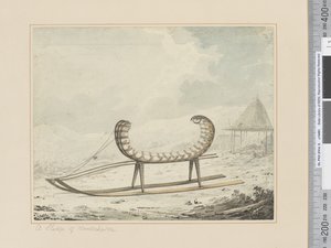 F.40 カムチャッカの橇（そり）、1783-84年頃（水彩画 作： John Webber