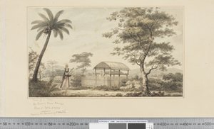 F.45 墓の眺め（1783-84年頃）（水彩画 作： John Webber