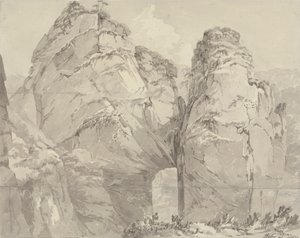 レナーズ ホール、ダブデール、ダービーシャーからの眺め 作： John Webber