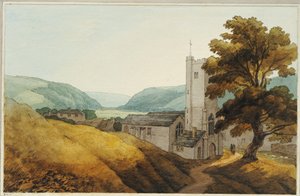 ダルバートンのチャーチヤードから、サマセット、1800 作： John White Abbott
