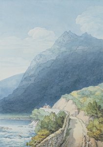 デボン州ホルンチェイスのダーツ（トイレ、ペンとインク） 作： John White Abbott
