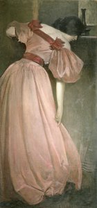 ピンクの肖像画研究（ピンクのガウン）、1896 作： John White Alexander