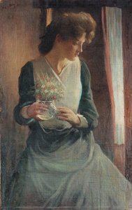 右を探している女性 作： John White Alexander
