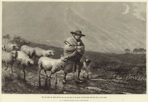 彼は腕で子羊を集める 作： John William Bottomley