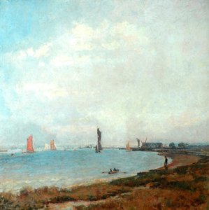 プールハーバー、1900-08年頃 作： John William Buxton Knight