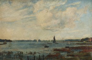 潮風、ゴスポート、ハンプシャー（油彩・キャンバス） 作： John William Buxton Knight