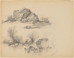 湖畔の岩 [直訳] 作： John William Casilear