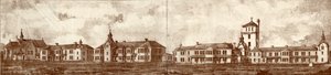 ニューカッスル・アポン・タイン・ルナティック・アサイラム、コックスロッジ、c.1829（フォトリソ） 作： John William Dyson