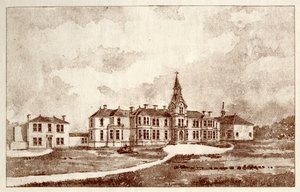 ニューカッスル・アポン・タイン・ルナティック・アサイラム、コックスロッジ、c.1829（フォトリソ） 作： John William Dyson