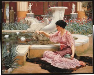 ポンペイの庭 作： John William Godward