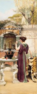ポンペイの園芸神社にて 作： John William Godward