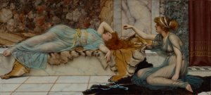いたずらと安息 作： John William Godward