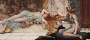 いたずらと休息 作： John William Godward