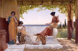 バルコニーにて 作： John William Godward