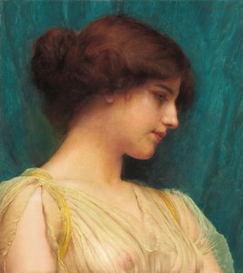 少女の頭の研究、1899年 作： John William Godward