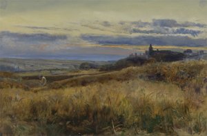 日没時のトウモロコシ畑 作： John William Inchbold