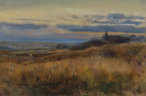 日没時のトウモロコシ畑 作： John William Inchbold