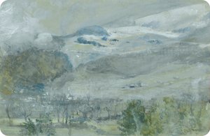 スイスの谷の風景 作： John William Inchbold