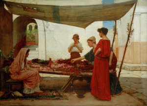フラワーストール 作： John William Waterhouse