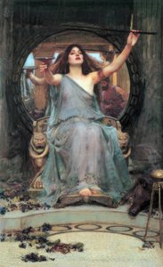 オデュッセウスに杯を差し出すシーリス 作： John William Waterhouse