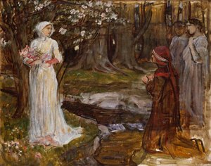 ダンテとベアトリス、1915 作： John William Waterhouse