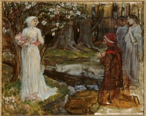 ダンテとマチルダ 作： John William Waterhouse