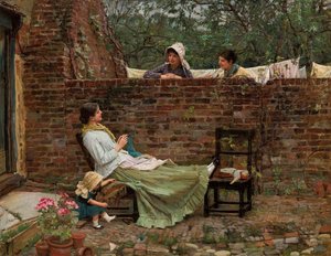 ゴシップ、c。 1885 作： John William Waterhouse