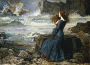 ミランダ-テンペスト、1916 作： John William Waterhouse