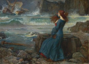 ミランダ。テンペスト、1916 作： John William Waterhouse