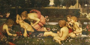 アドニスの目覚め、1899年 作： John William Waterhouse