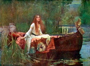 シャロットの女神、1888年1923年。 作： John William Waterhouse