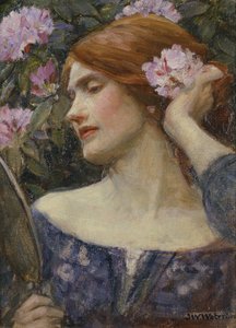 ヴァニティ」1910年頃（油彩・キャンバス 作： John William Waterhouse