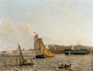 グリニッジ病院でテムズ川からグリニッジまでの景色、 作： John Wilson Carmichael