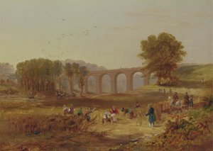 コービー高架橋、ニューカッスル・アンド・カーライル鉄道 作： John Wilson Carmichael