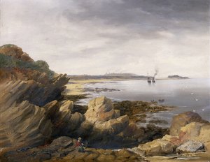 ホイットリーロックスから見たセントメリーズ島 作： John Wilson Carmichael